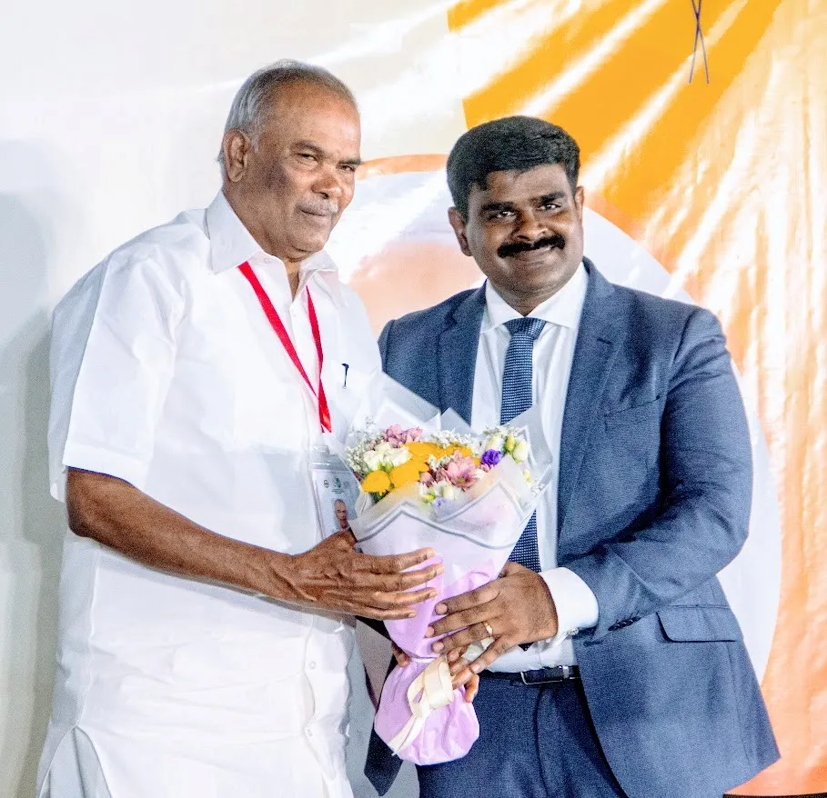 With Speaker of Tamil-nadu State Legislation and Kingdom Exim executives James Kwame Rajamani, James Rajamani, James Gnanaraj Rajamani, and Immanuel Rajamani
